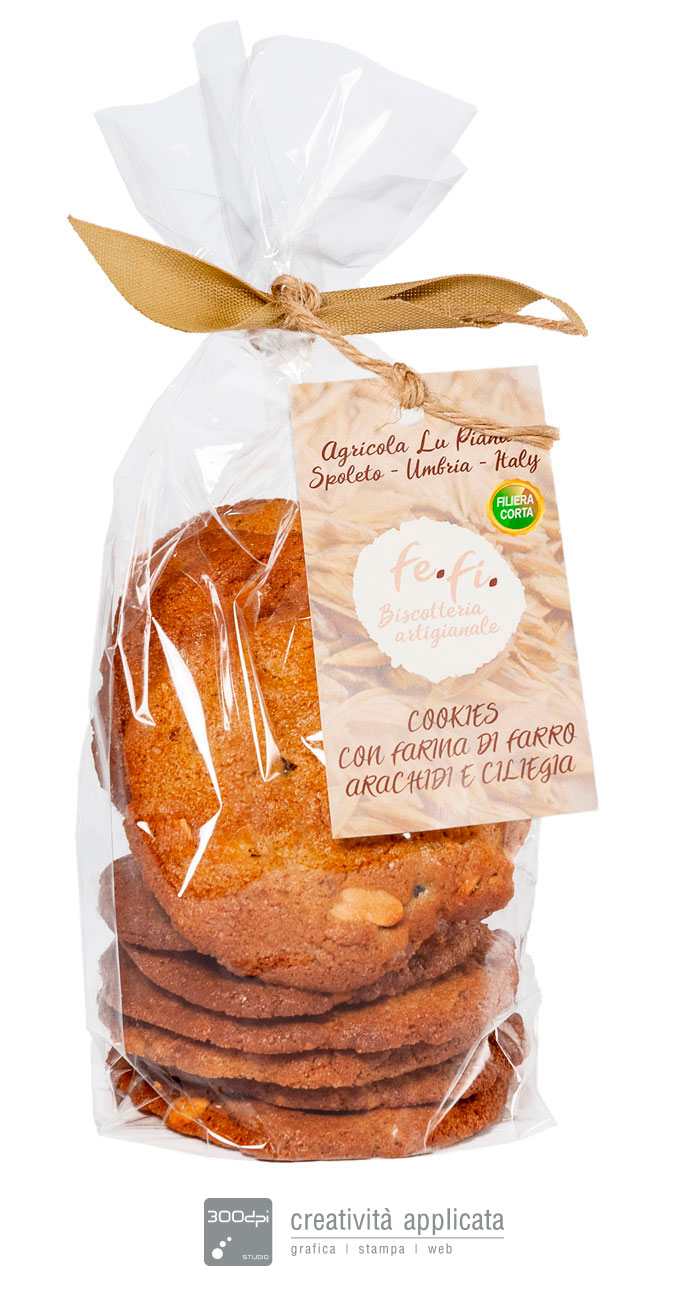 Cookies con farina di farro, arachidi e ciliegia – Biscotteria Fe.Fi.