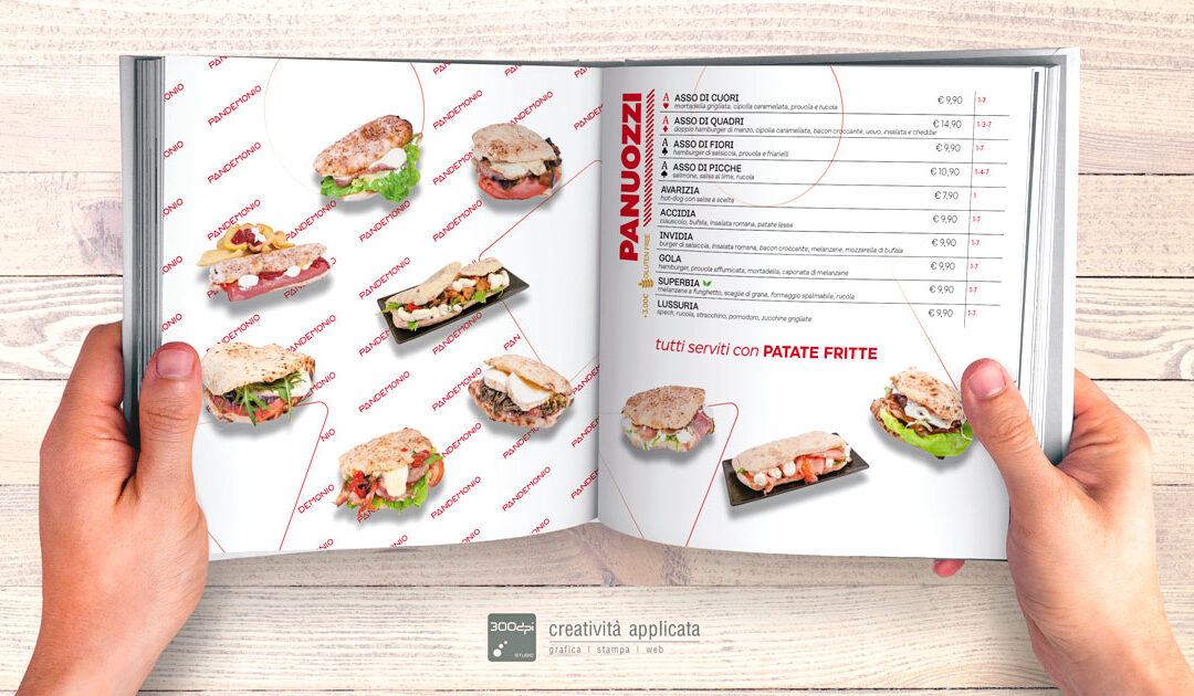 Copertina menu estivo Pandemonio 2022 grafica e stampa - 300dpi STUDIO