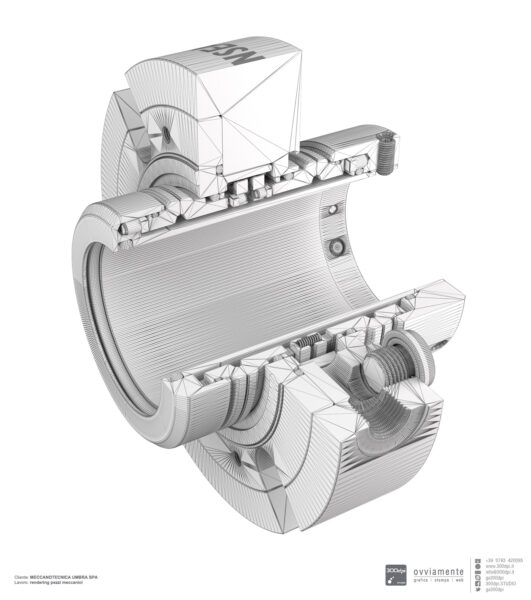 Sezione wire pezzo meccanico 3D