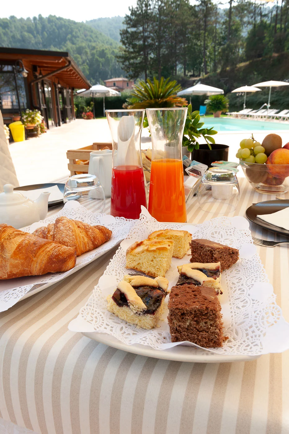 La Fattoria Spoleto: colazione in piscina - Ristorante - Pizzeria - Albergo