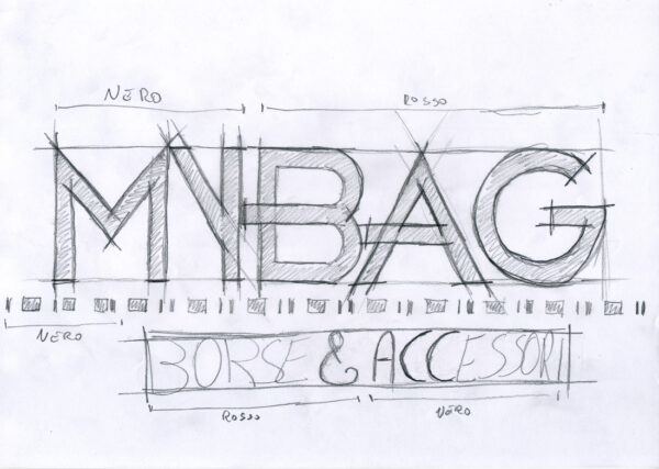 Disegno a mano del logo My Bag