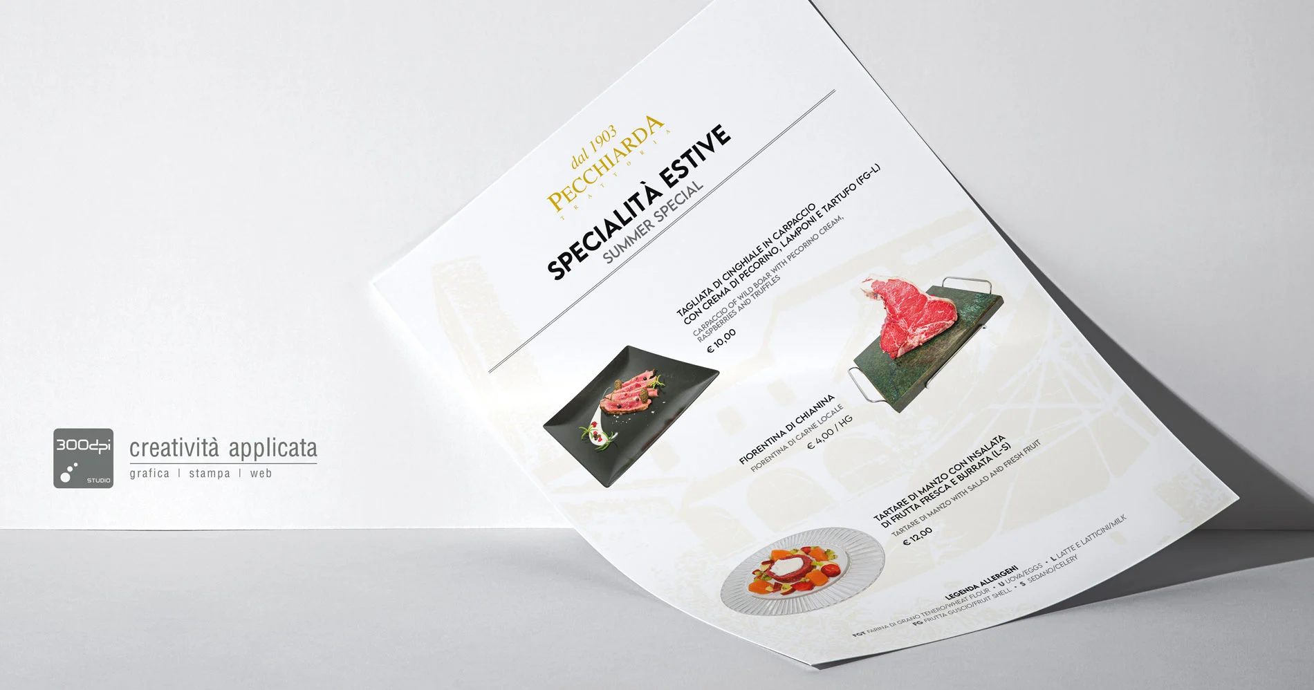 Foto Piatti Ristorante Menu A4 Spoleto 300dpi