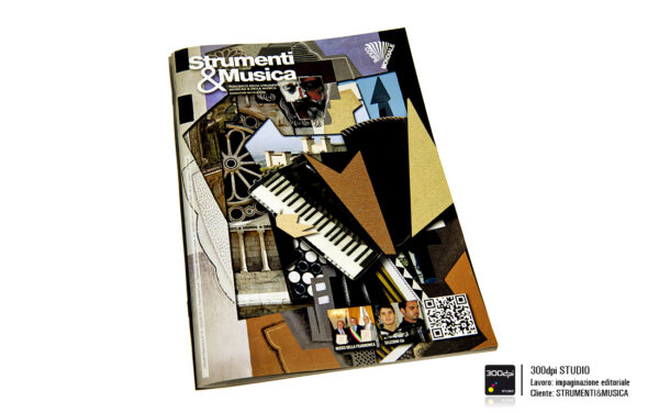 Grafica editoriale della copertina della rivista musicale Strumenti&Musica nr° 19