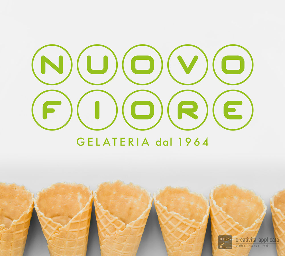 Logo gelateria NUOVO FIORE Rimini | 300dpi STUDIO