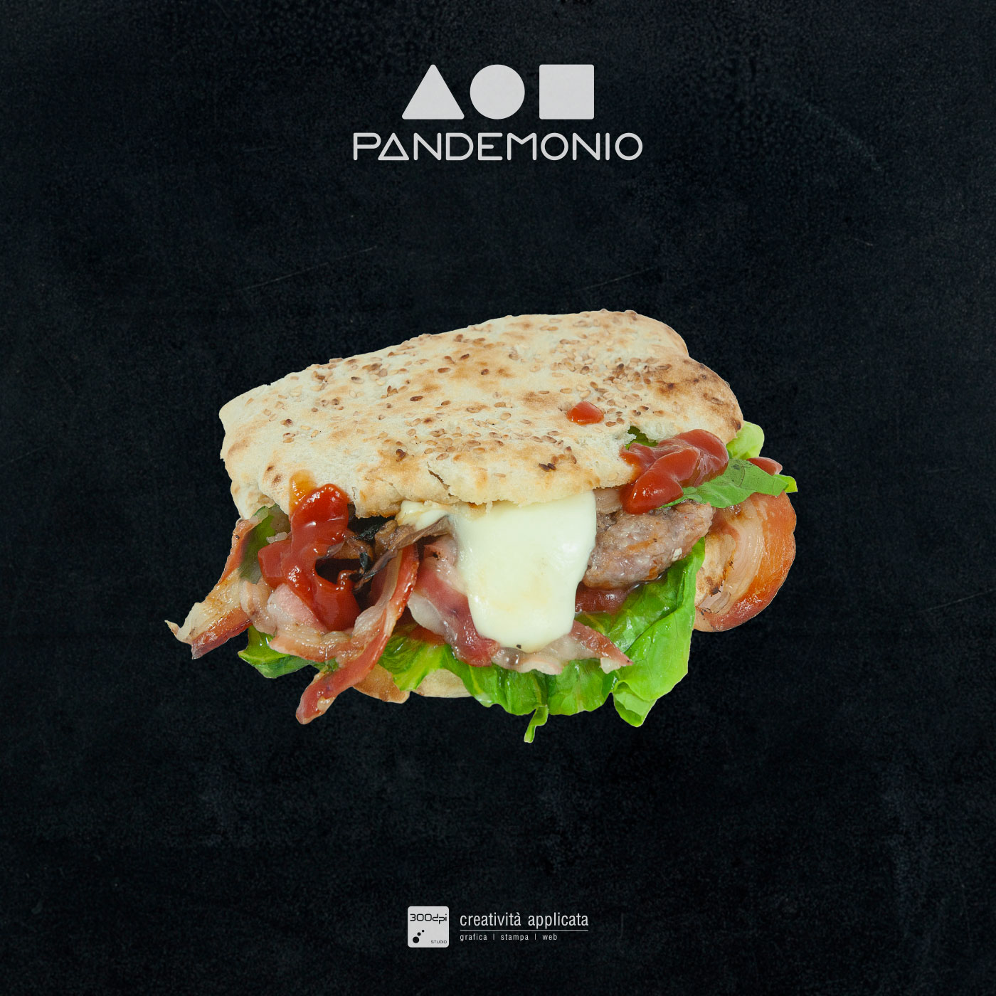 Panino hamburger pancetta Pandemonio – 300dpi STUDIO Spoleto-Rimini