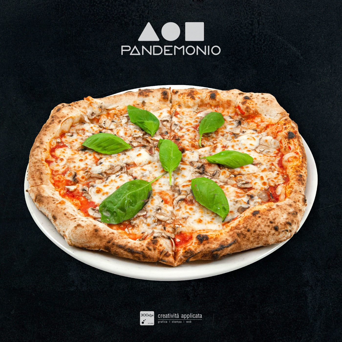 Pizza Margherita e funghi Pandemonio – 300dpi STUDIO Spoleto-Rimini