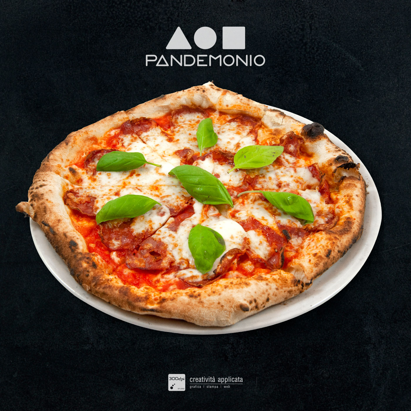Pizza margherita e salame piccante Pandemonio – 300dpi STUDIO Spoleto-Rimini