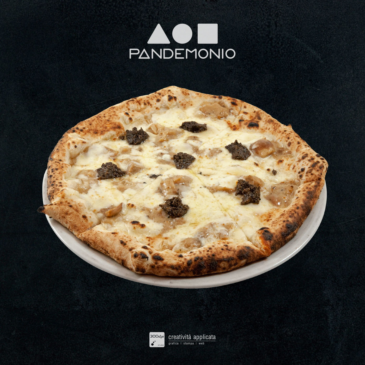 Pizza mozzarella e tartufo Pandemonio – 300dpi STUDIO Spoleto-Rimini