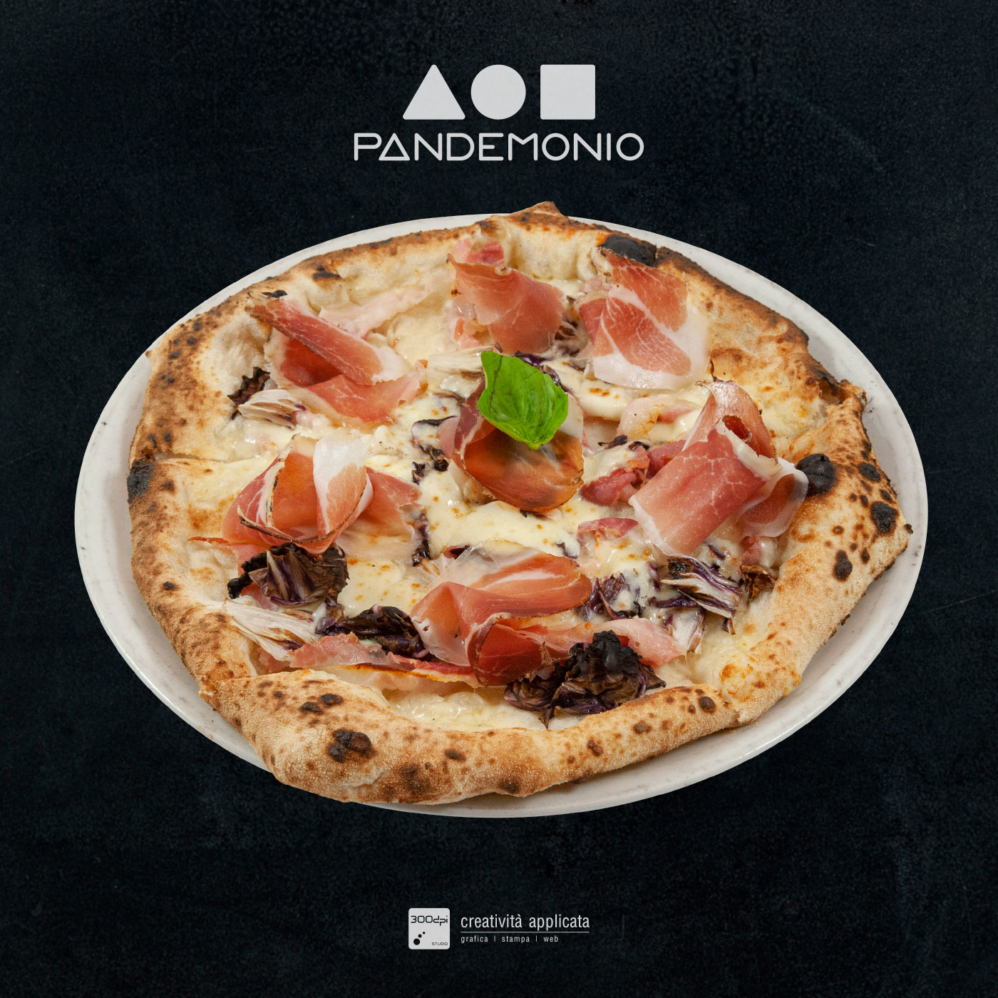 Pizza radicchio e prosciutto Pandemonio – 300dpi STUDIO Spoleto-Rimini