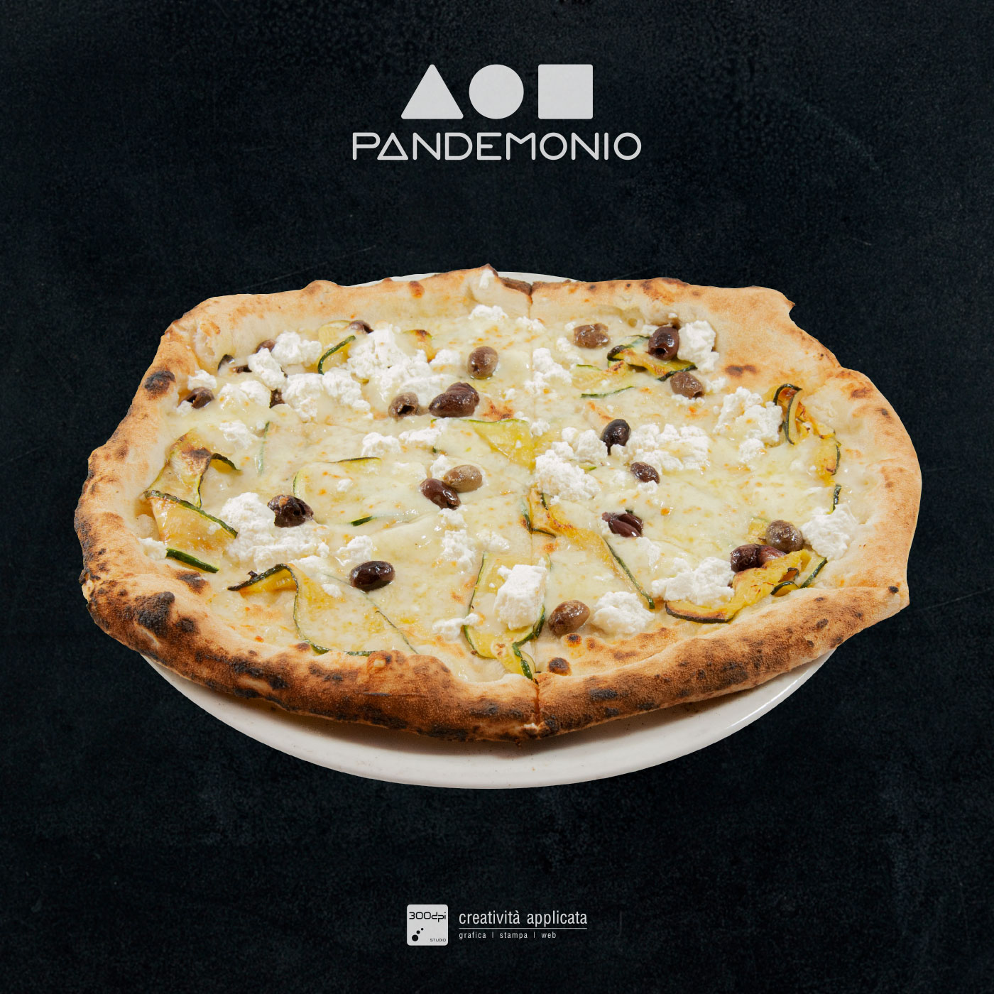 Pizza zucchine e fiordilatte Pandemonio – 300dpi STUDIO Spoleto-Rimini