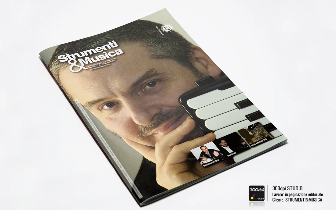 Progetto grafico della copertina della rivista Strumenti&Musica nr 14