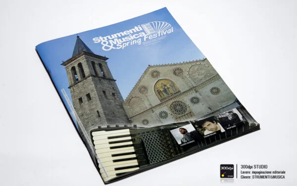 Progetto grafico rivista musicale Strument&Musica nr. 3 foto della copertina