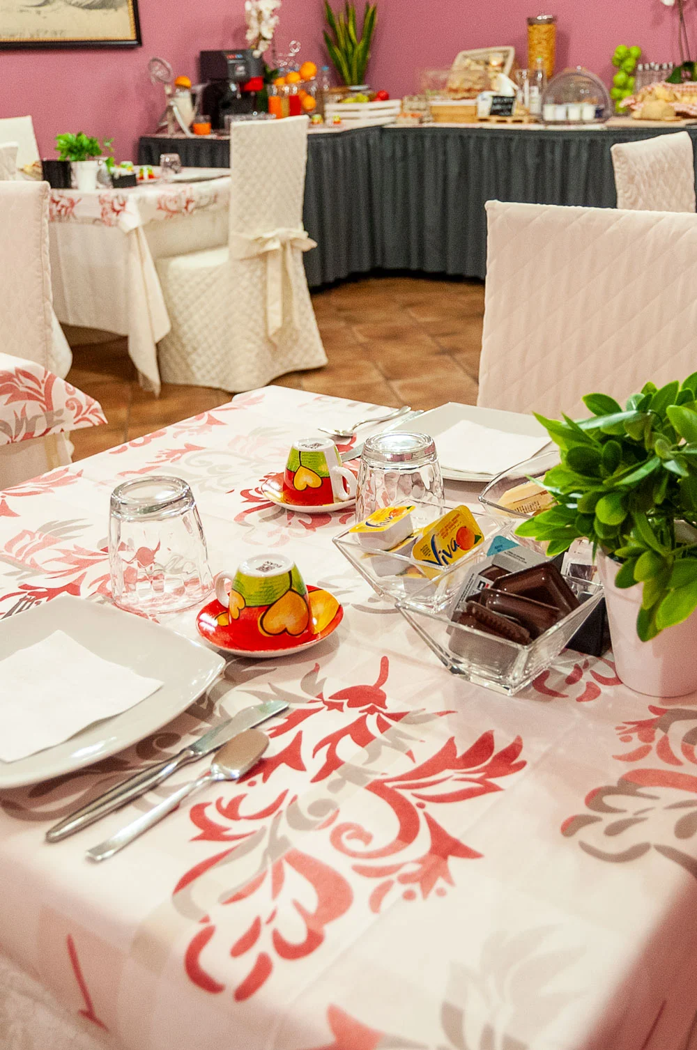 La Fattoria Spoleto: sala colazione dettaglio - Ristorante - Pizzeria - Albergo