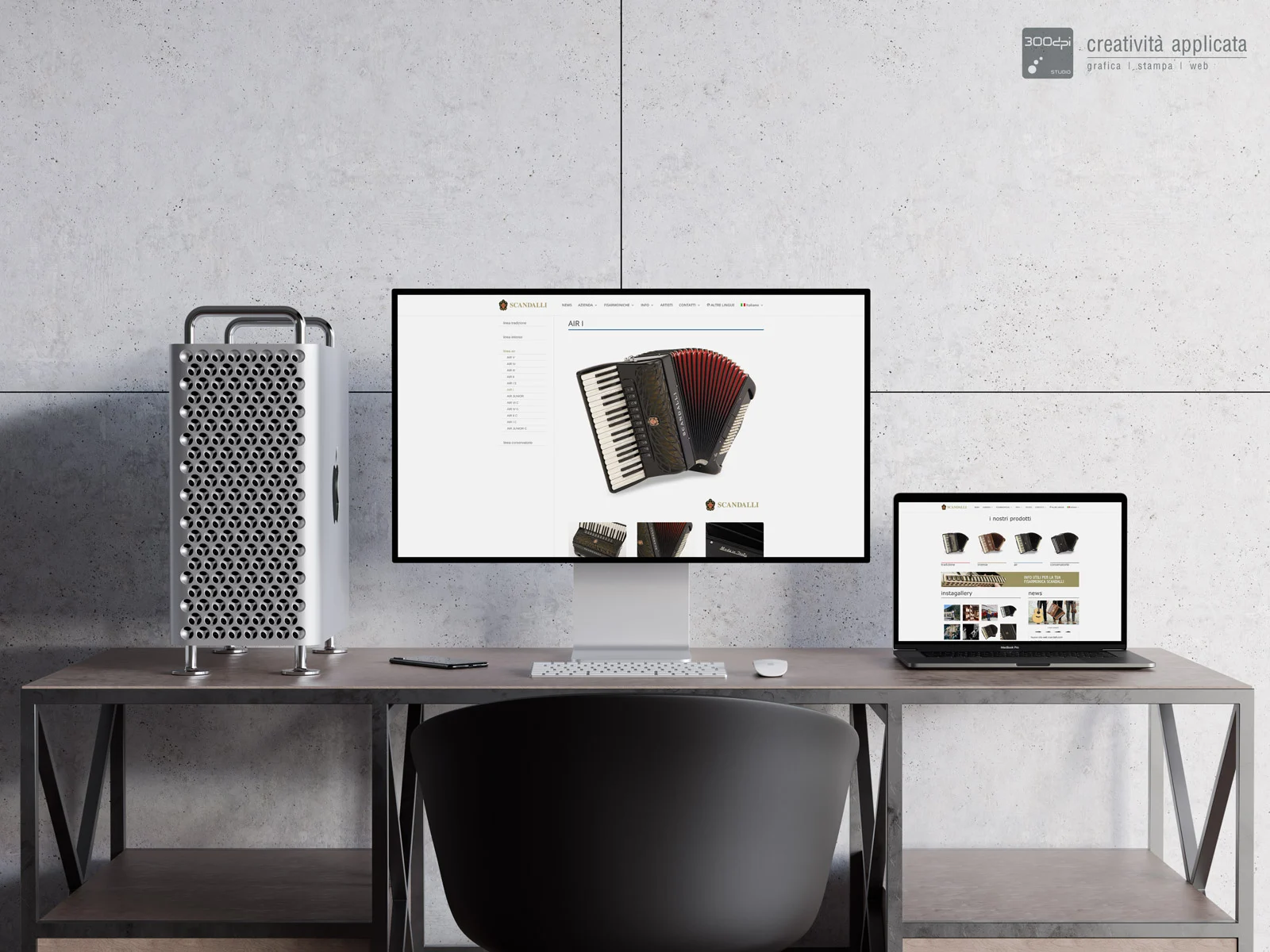 Scandalli Accordions: sito internet fisarmoniche Castelfidardo by 300dpi STUDIO