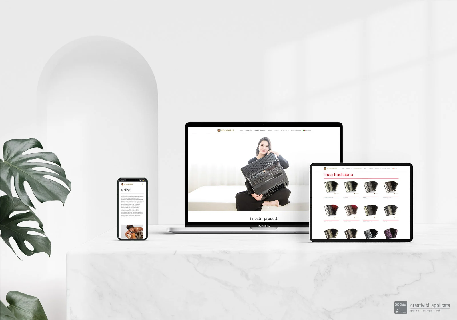 Scandalli Accordions: sito internet fisarmoniche Castelfidardo by 300dpi STUDIO