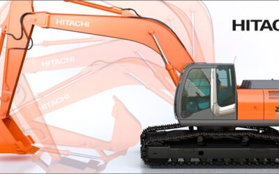 Modellazione 3D e Rendering: Escavatore Hitachi Zaxis 280 LCN