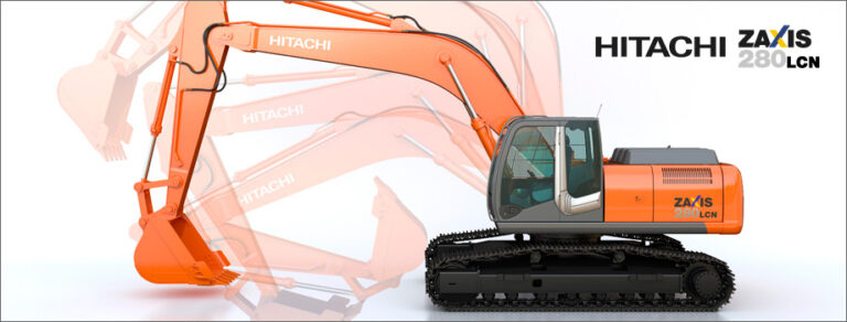 Modellazione 3D e Rendering: Escavatore Hitachi Zaxis 280 LCN